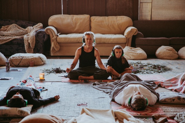 A quiet group practice, resting deeply